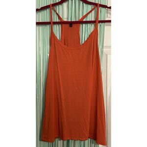 GAP Orange Racerback Tank Top, Flowy, 100% Rayon, Medium